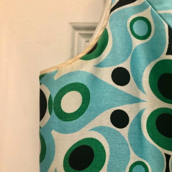 Kate Spade Solar Miriam Sheath Dress Silk Blend Blue Green Size 10 - Picture 6 of 10